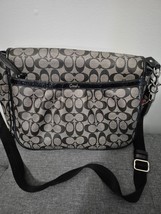 Coach Signature Coated Canvas Baby Bag - black gray  Hot Pink - $137.61
