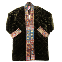 NWT Johnny Was Naomi in Tiger Eye Embroidered Velvet Quilted Kimono XS $390 - £171.46 GBP
