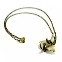 Origami Crane Necklace Japanese Symbol Of Hope And Healing New Bird Pendant Gift - £10.32 GBP