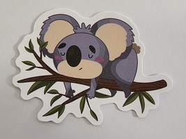 Koala Bear Sleeping on Branch Cartoon Multicolor Sticker Decal Fun Embellishment - $2.30