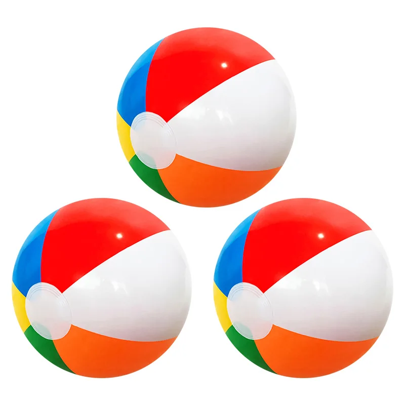 3 Pcs Inflatable Beach Ball Colorful Balloons Swimming Pool Party Water Ga - £10.03 GBP