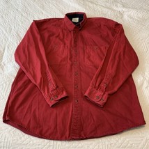 Field Gear Mens Button Down Red Shirt Size Large Tall - Very Nice - Fast Ship! - £10.29 GBP