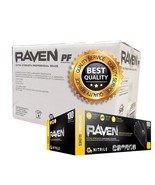 Sas Raven Nitrile Disposable Gloves Black Powder-Free Safety 6 Mil Large 10 PACK - £211.72 GBP