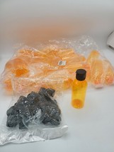 Travel Bottles 3oz Orange Plastic Round Empty with Flip Caps - 27 Pack - £19.56 GBP