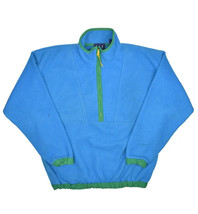 Vintage Gap Fleece Jacket Mens L Blue 90s Retro 1/2 Zip Sweatshirt Arctic Light - £21.95 GBP