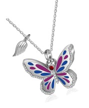 Custom Butterfly Urn Necklace for Ashes with Large - £146.12 GBP