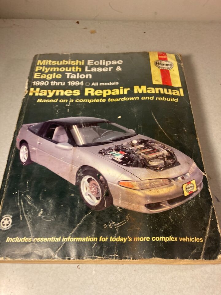 Haynes 1990-94 Repair Manual Mitsubishi Eclipse Plymouth Laser Eagle Talon - £11.79 GBP