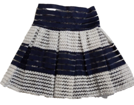 Emma &amp; Elsa Kids Girls Navy and Cream Inserts Holiday Party Skirt ~ 7/8 ~ NWT - $21.77