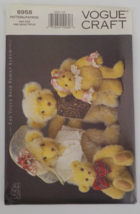 VOGUE PATTERNS #8958 THE VOGUE BEAR FAMILY ALBUM LARGE 13&quot; SMALL 9 1/2UN... - £7.56 GBP