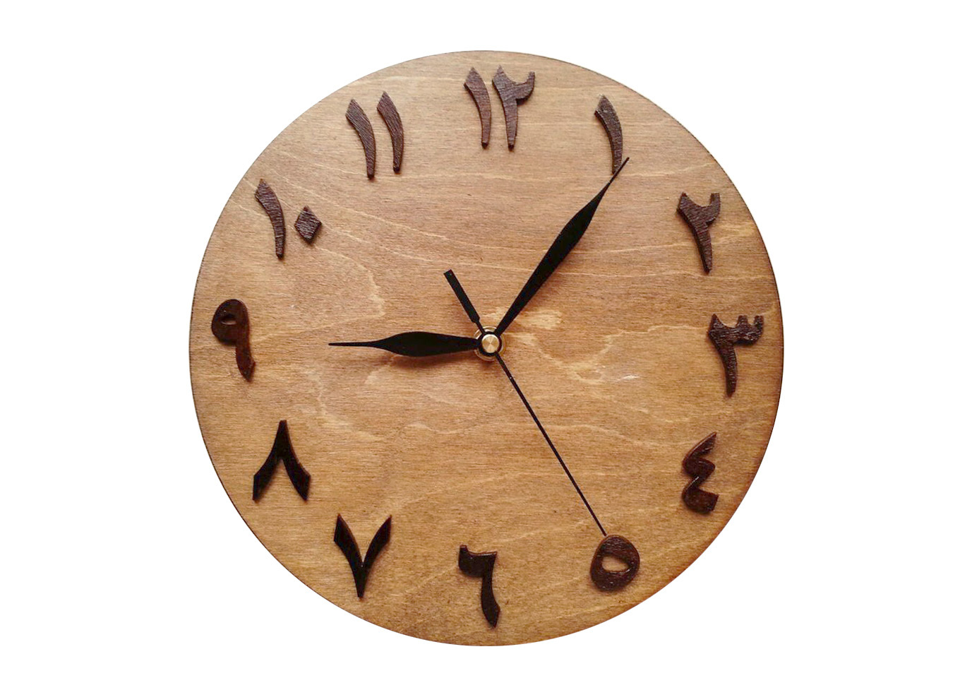 Clock arabic style (wooden) - different colors, size 30 cm (11.81 inches) - $22.00