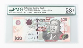 2006 Bahamas 20 Dollar Choix AU-58 EPQ Central Banque Sur Hors-Circulati... - $164.17