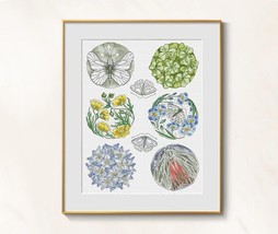 Butterfly cross stitch moth pattern pdf - Summer cross stitch botanical ... - $31.99
