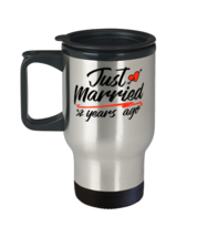 Wedding Anniversary Funny Couple Gift Travel Mug Just Married 32 Years Ago  - $24.95
