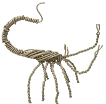 Large 9" Twisted Metal Art Sculpture Scorpion White Hand Made Twisted Metal Art image 3