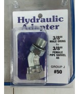 Hydraulic Adapter 3/8” MALE O-RING X 3/8” FEMALE PIPE SWIVEL 45 DEGREE - €17,32 EUR