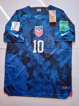 Christian Pulisic USA USMNT 2022 World Cup Qatar Stadium Blue Away Soccer Jersey - £67.94 GBP