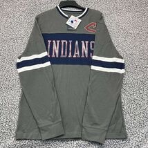 Cleveland Indians Guardians Sweatshirt Men Large Gray Fanatics Long Slee... - $418.20 MXN