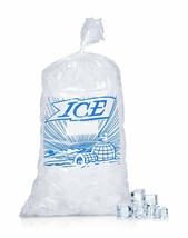 500 20 lb Plastic Ice Bags Store Machine Commercial 13 1/2x28 1.75 Mil - £122.98 GBP
