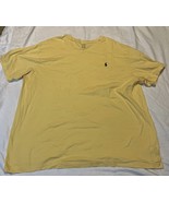 Polo Ralph Lauren T Shirt Yellow Size 2XL Blue Pony Logo Casual - $20.51 CAD