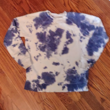 Hanna Andersson Sweatshirt Blue White Girls Size 10 Tie Dye - £18.82 GBP