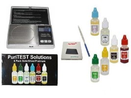 Metal Detector Accessories- Kit to Test Silver, Platinum, Gold Purity 10... - $42.99