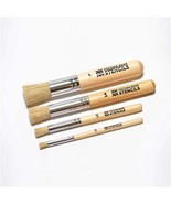 4 Piece Professional Stencil Brush Set Natural Bristle - $43.32