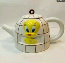 Vintage 1997 Giftco Warner Bros Tweety Bird Ceramic Teapot with Lid Looney Tunes - $22.90