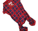 Pet Central Dog Medium 14 inch Red Tartan Plaid Pajamas - £6.76 GBP
