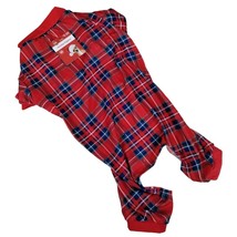 Pet Central Dog Medium 14 inch Red Tartan Plaid Pajamas - £6.84 GBP
