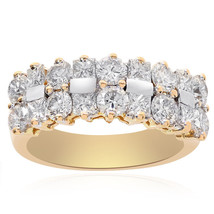 2.50 Carat Round/Princess Cut Diamond Ring 18K Two Tone Gold - £2,185.59 GBP