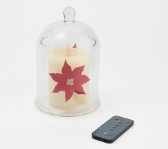 Luminara Glass Cloche with 4&quot; Flameless Pillar Candle w/ Remote - $48.49