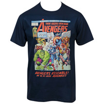 The Avengers The Mightiest 100th Issue Comic Cover T-Shirt Blue - £24.97 GBP