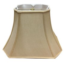 Royal Designs Rectangle Bell w Cut Corners Designer Lamp Shade, Antique Gold, (4 - £36.59 GBP