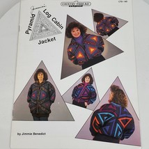 Vintage 1990 Jimmie&#39;s Pyramid Log Cabin Jacket Quilt Craft Book - $13.10