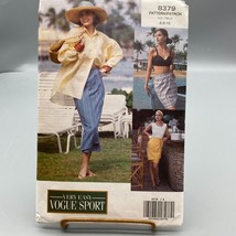 Vintage Sewing PATTERN Vogue Sport 8379, Very Easy 1992 Misses Wrap Skirt - $14.52