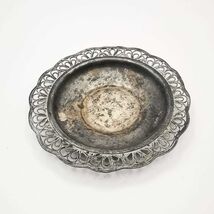 40s USSR Vintage Ashtray Pattern Handmade Seal Cupronickel Silver Platin... - $60.00