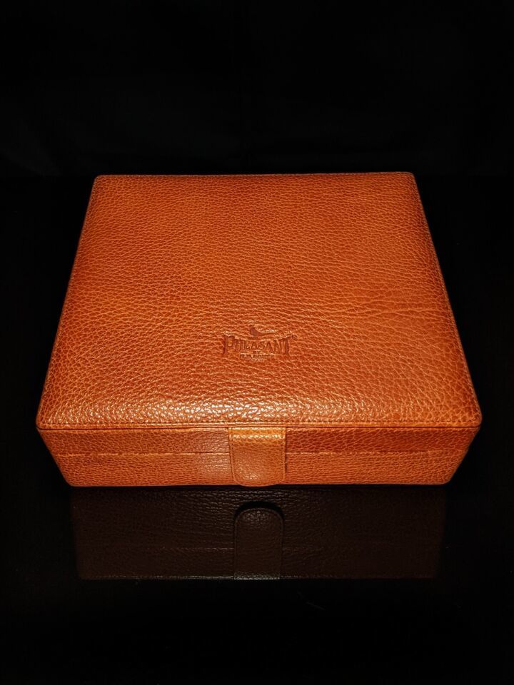 Pheasant Tan  Leather  Humidor made in Spain by RD Gomez NIB - $145.00