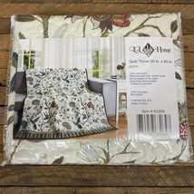 LL Home Quilt Throw Blanket Humming Bird Floral 50&quot; x 60&quot; Flower Bedspread Decor - £38.04 GBP