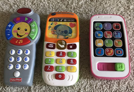 Fisher Price and Vtech Toy Lot of 3 - Smart Cell Phone And Remote - Educational  - £11.57 GBP