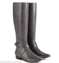 Cole Haan Russell Equestrian Ironstone Leather Zip Knee High Boots Women&#39;s 6.5 - £104.32 GBP