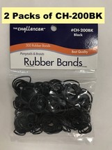 2 PACKS THE CHALLENGER BLACK COLOR  RUBBER BAND  300CT EACH  PACK CH-200BK - £1.25 GBP