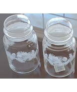 VTG Libbey FROSTED WINTER Pinecones Pine Christmas CANISTER Cookie Candy... - $39.00