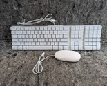 Works Apple USB Wired Keyboard White A1048 w/ USB Wired Optical Mouse A1152 - £22.01 GBP