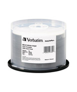 Verbatim 97339 50PK BD-R 25GB 6X DL  SPINDLE WHITE INKJET HUB PRINTABLE - $116.23