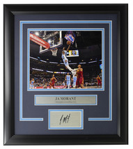 Ja Morant Encadré 8x10 Memphis Grizzlies Dunk Photo Avec / Laser Gravé Signature - £68.97 GBP