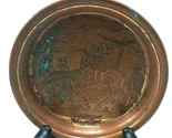 Vintage Widdecombe Fair Souvenir Hanging Copper Plate 4 3/4&quot; Diameter - £11.33 GBP