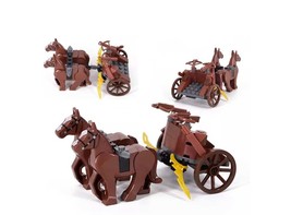 MV War Chariot Brown Horse Roman Knight set LOTR Minifigure US Shipping Warehous - $21.78