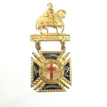 1904 Knights Templar 29th Triennial San Francisco Conclave Medal Sacramento No 2 - £78.65 GBP