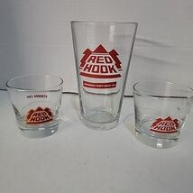 Set Of 3 Red Hook Glasses 2 Tasting Glasses, &amp; A Red Hook Pint Glass - $7.95