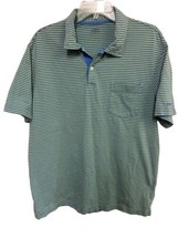 IZOD Saltwater Relaxed Classics Stripe Men&#39;s Short Sleeve Polo Size L - £8.87 GBP